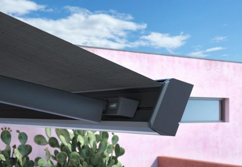 TENDA DA SOLE CON CASSONETTO E LUCI A LED 